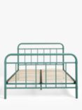 John Lewis ANYDAY Dorm Metal Bed Frame, Double, Black, Agave Green