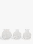 John Lewis ANYDAY Glass Bud Vases, Set of 3, Clear