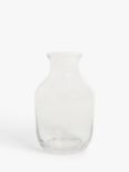 John Lewis ANYDAY Glass Plump Posy Vase, H20.5cm, Clear