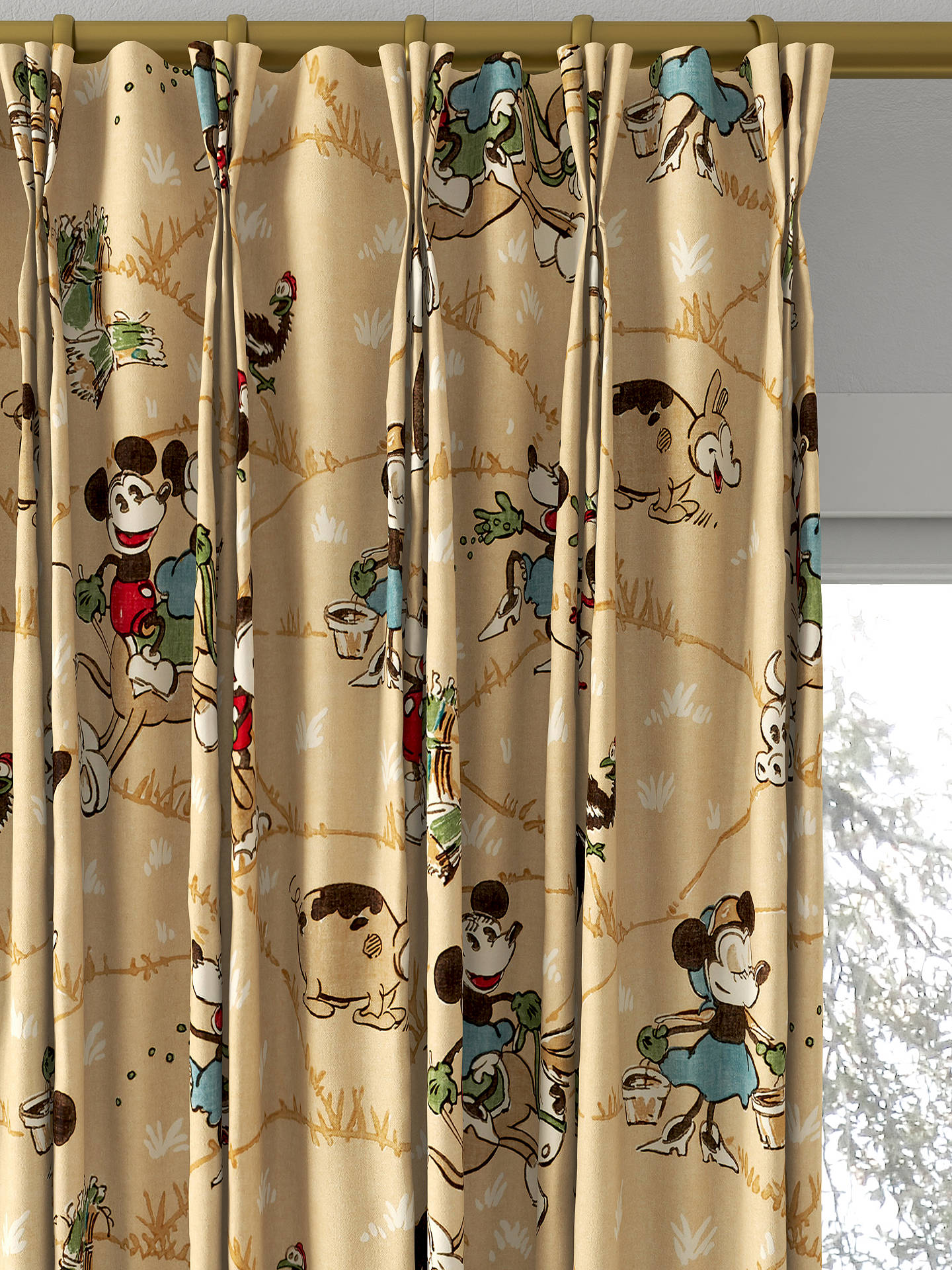 Sanderson Mickey & Minnie Made to Measure Curtains, Butterscotch