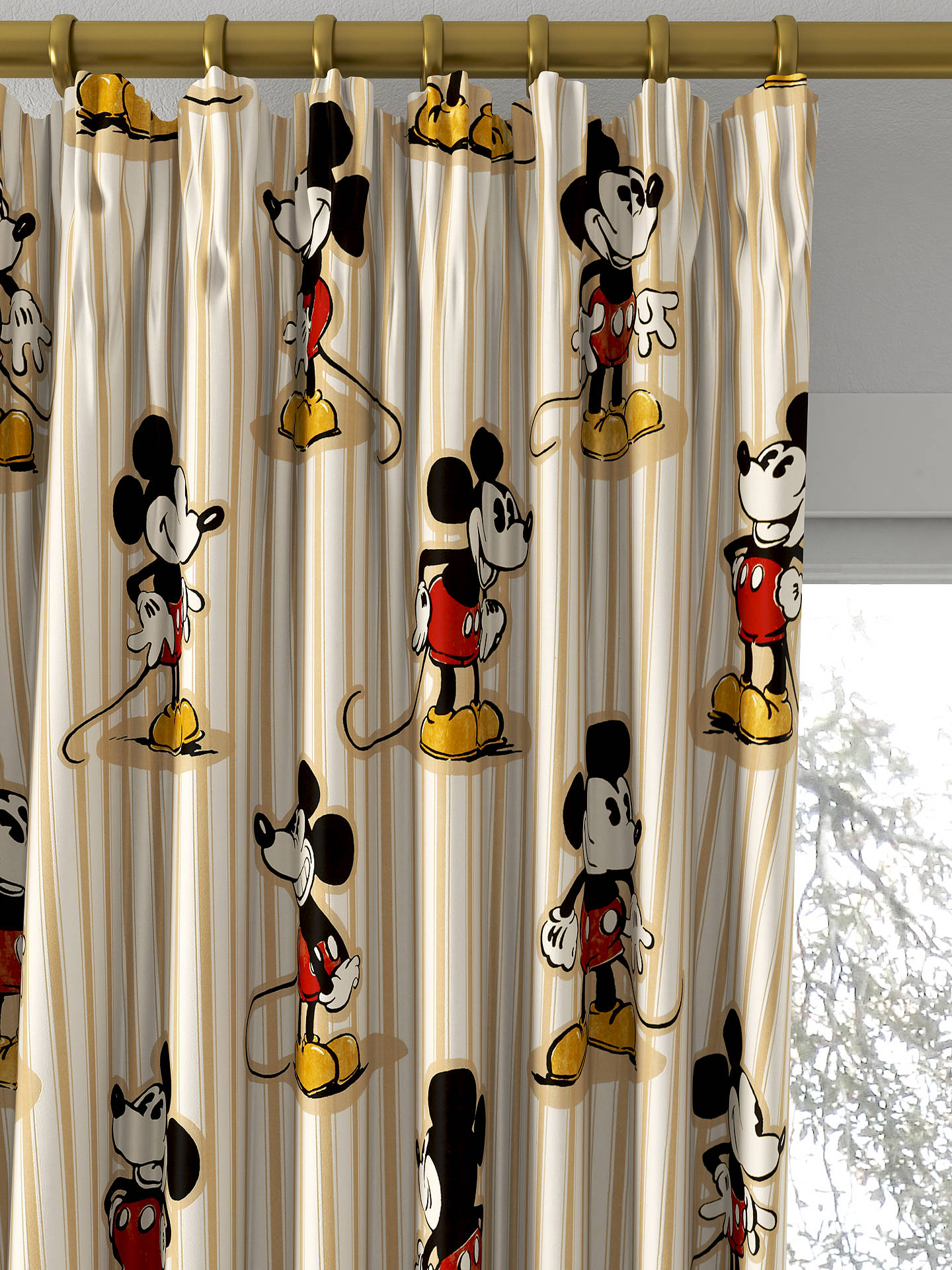 Sanderson Mickey Made to Measure Curtains, Peanut