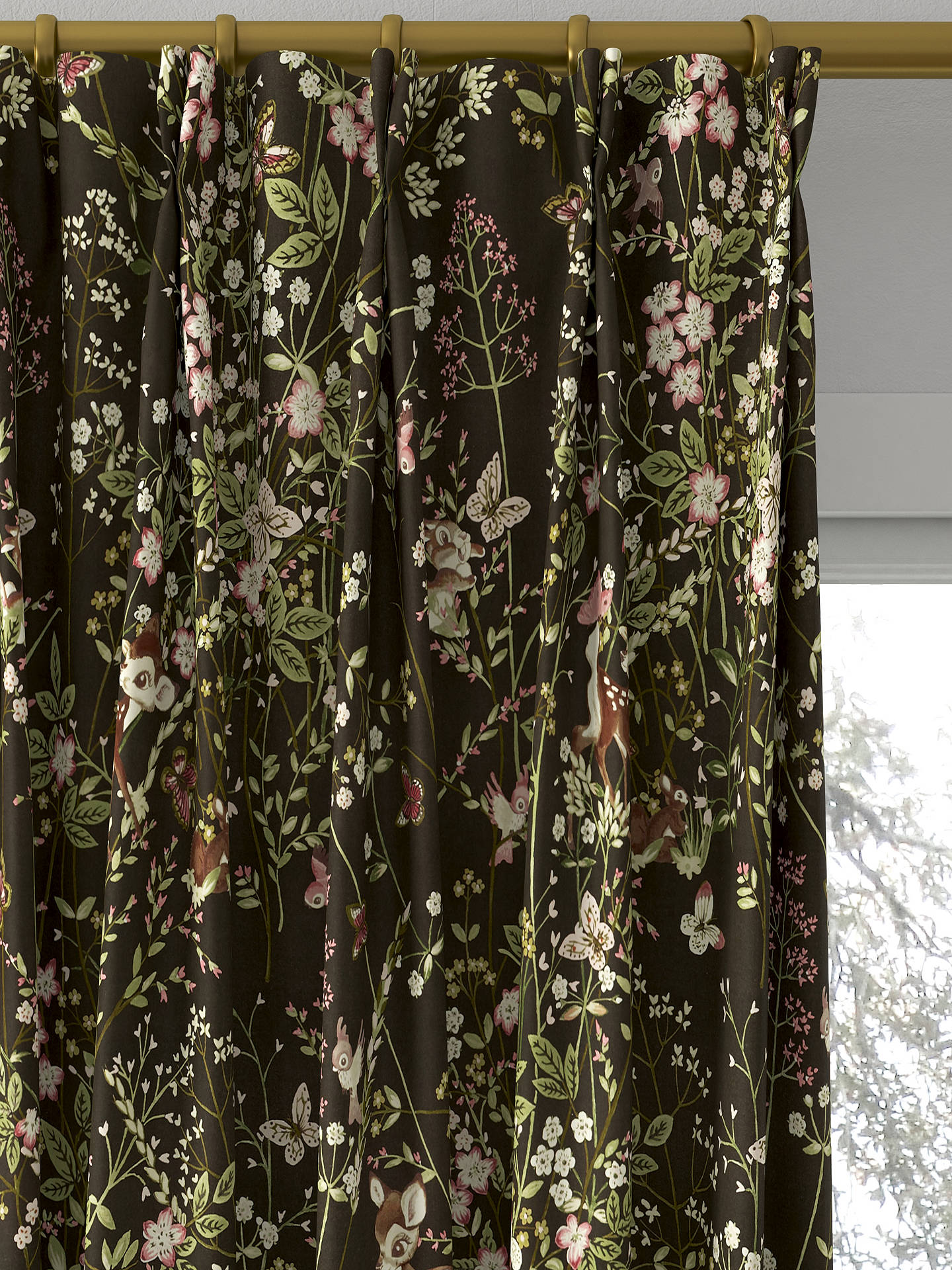Sanderson Bambi Made to Measure Curtains, Chocolate