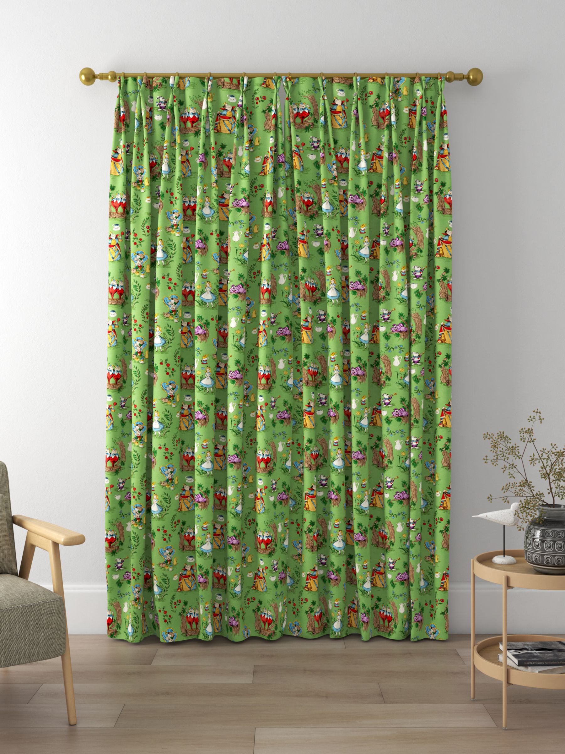 Sanderson Alice Made to Measure Curtains, Green