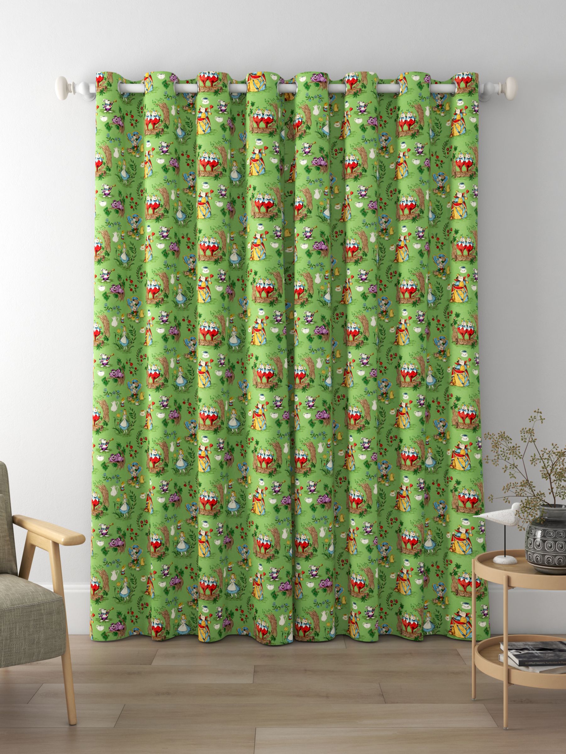 Sanderson Alice Made to Measure Curtains, Green