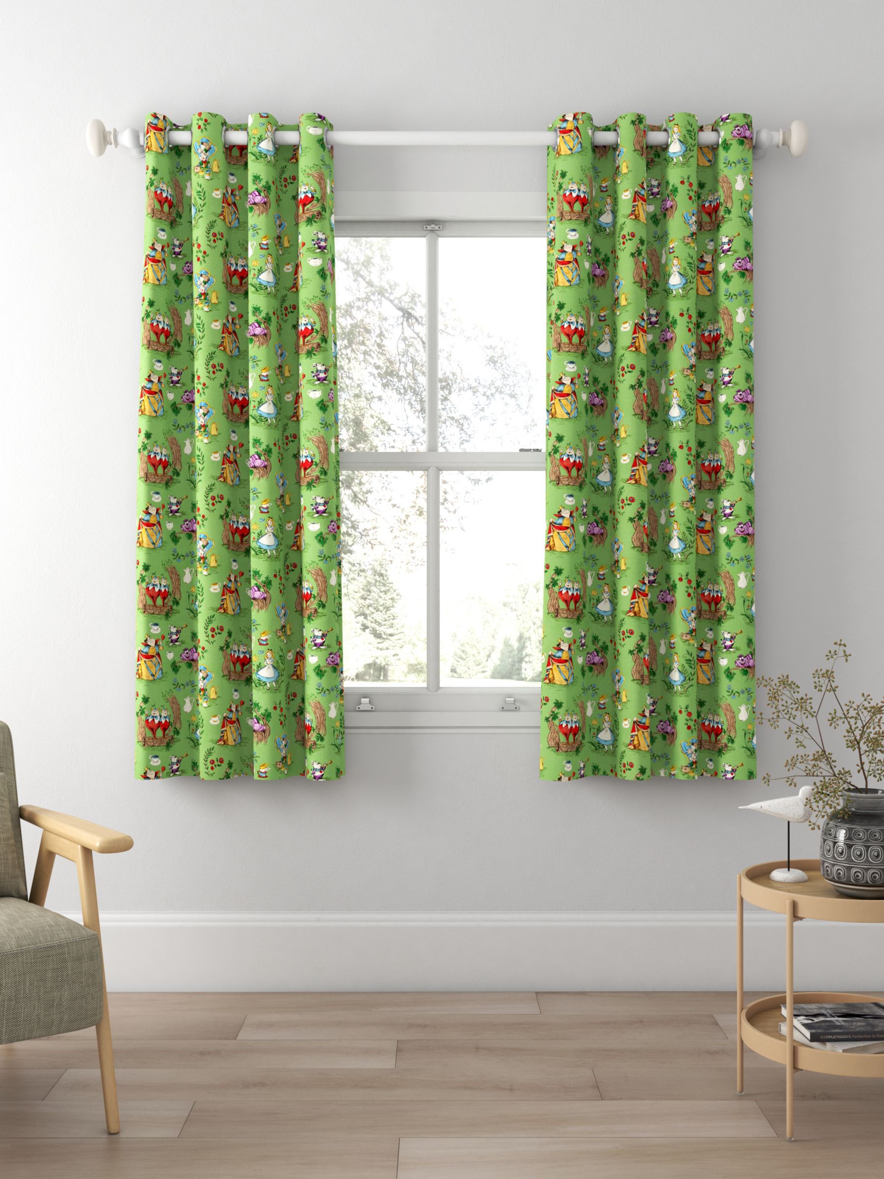 Sanderson Alice Made to Measure Curtains, Green