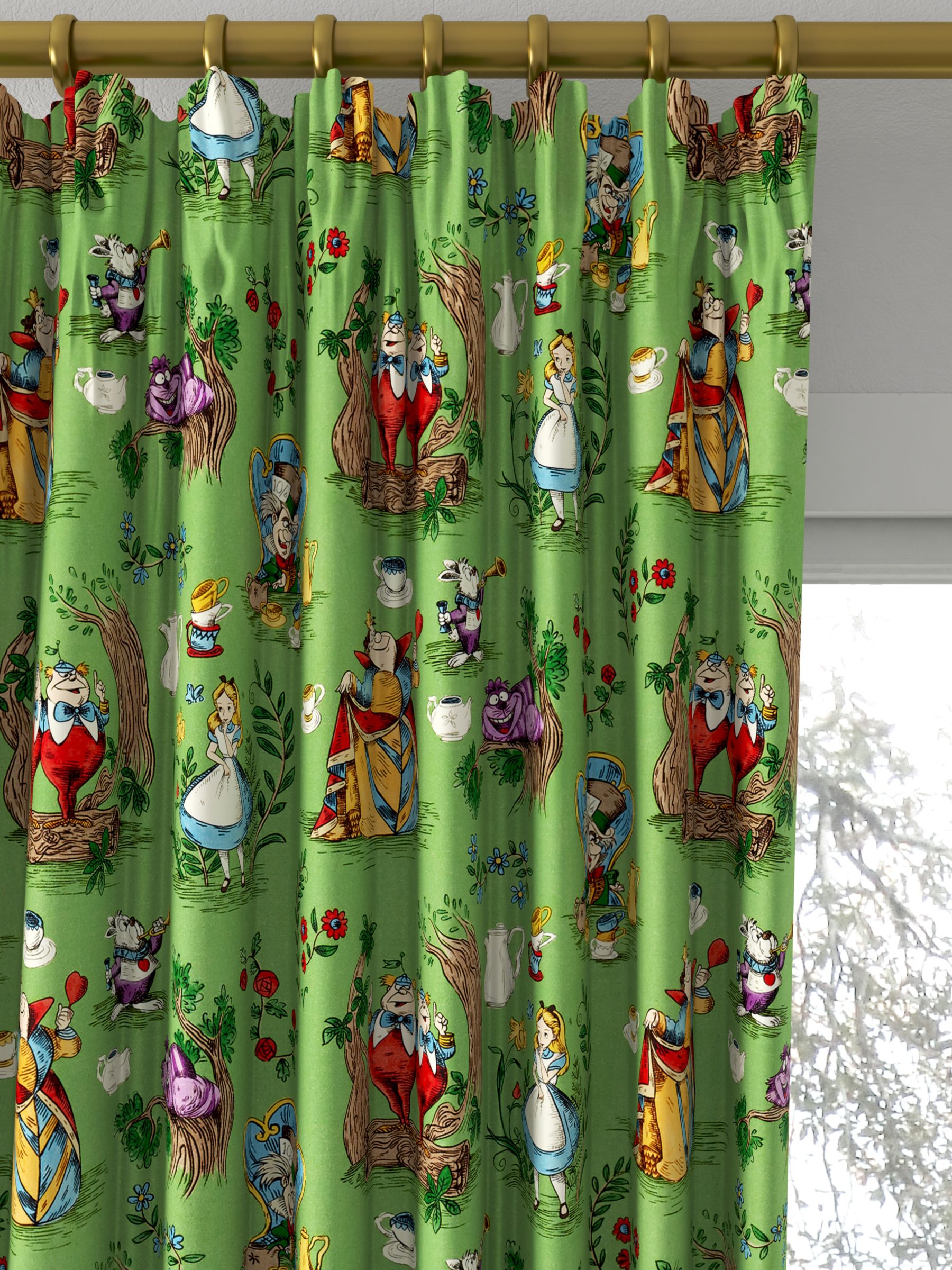 Sanderson Alice Made to Measure Curtains, Green