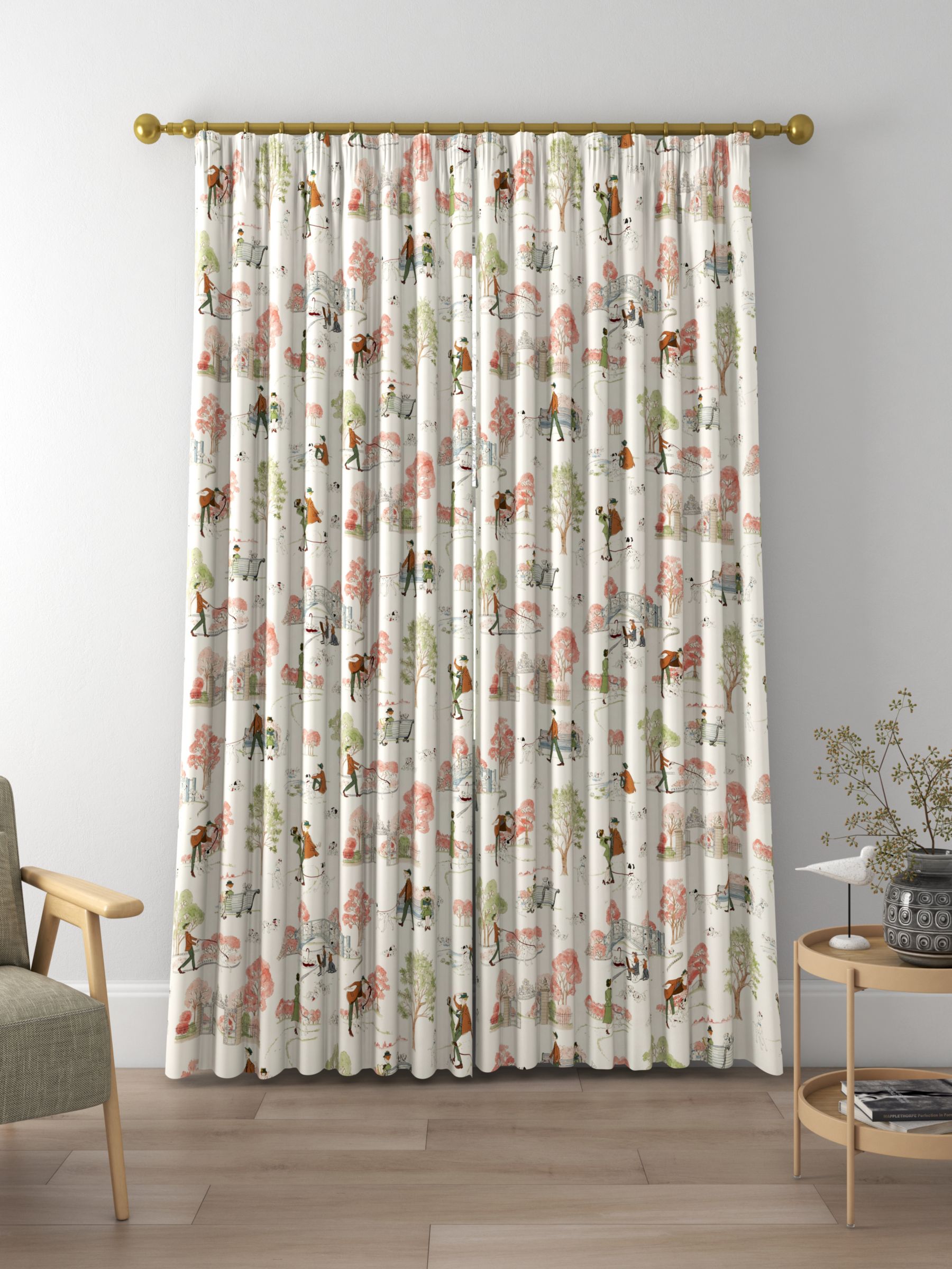 Sanderson 101 Dalmatians Made to Measure Curtains, Candy Floss