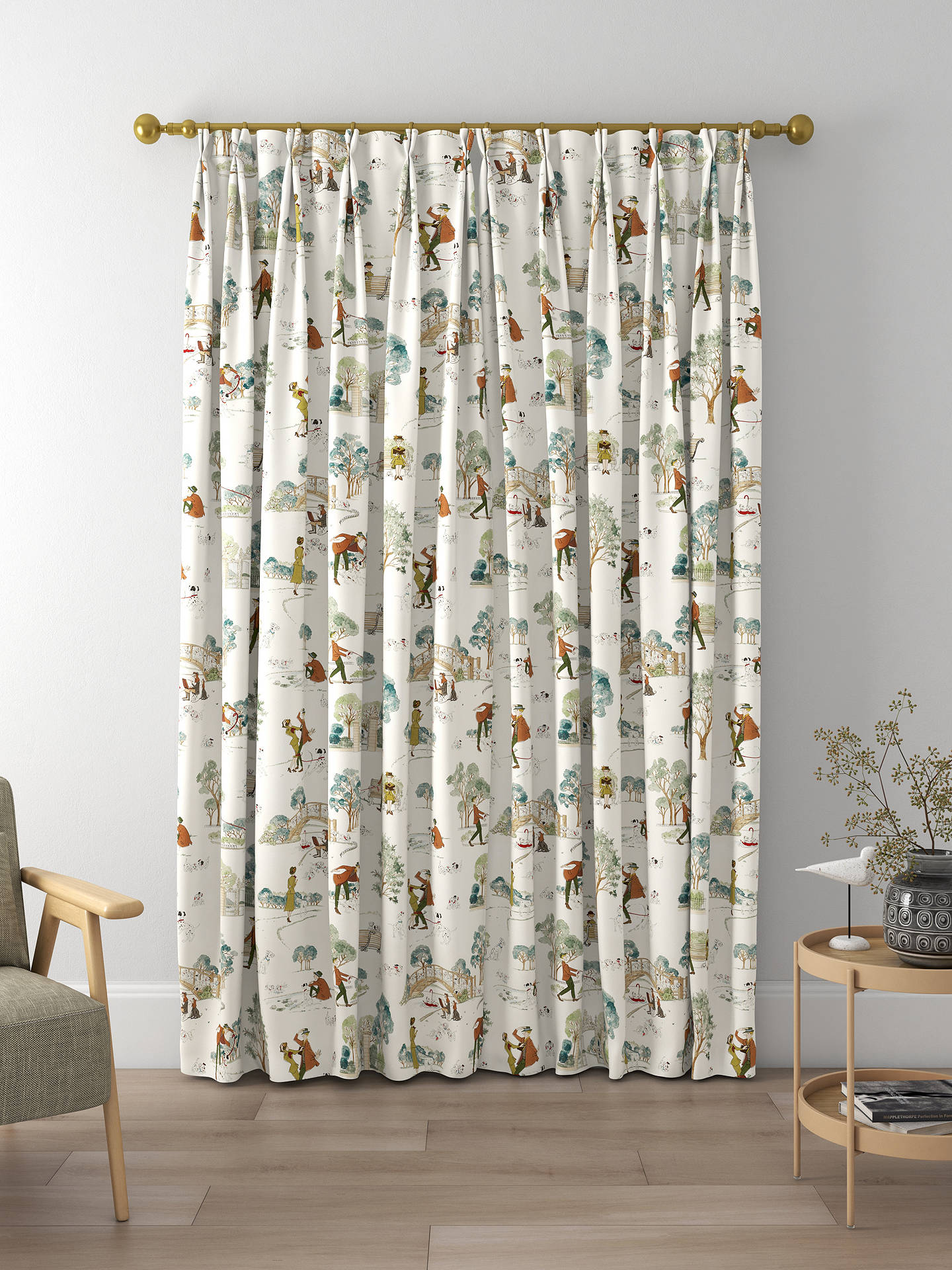 Sanderson 101 Dalmatians Made to Measure Curtains, Breeze Blue