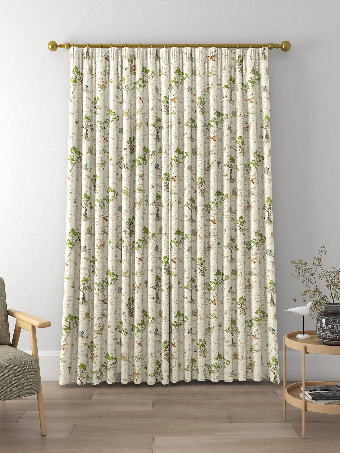 Sanderson Hundred Acre Wood Made to Measure Curtains, Cashew