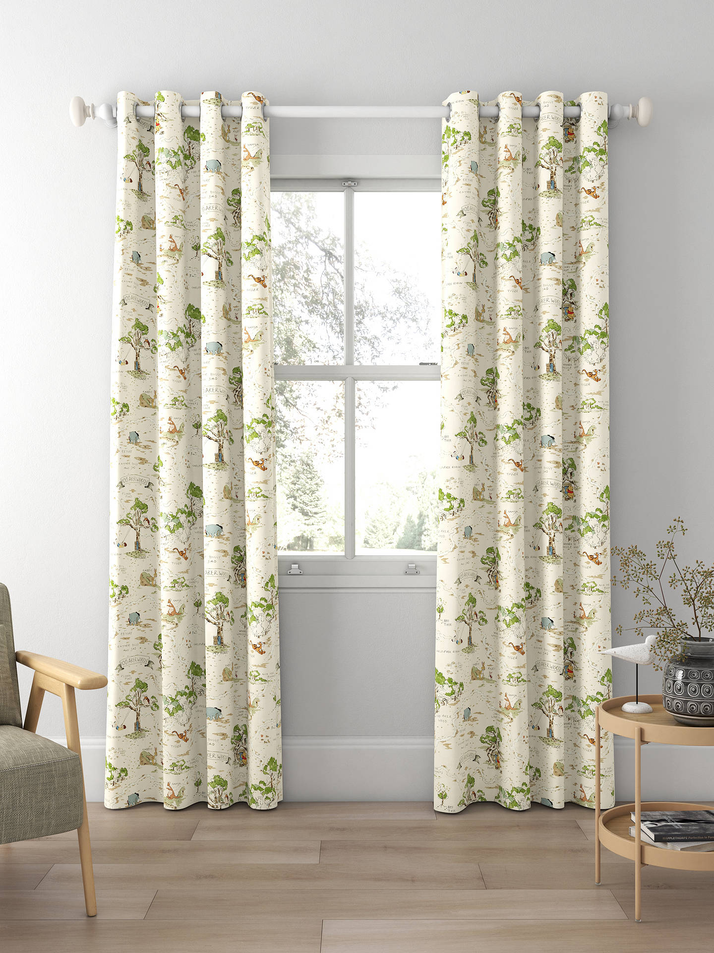 Sanderson Hundred Acre Wood Made to Measure Curtains, Cashew