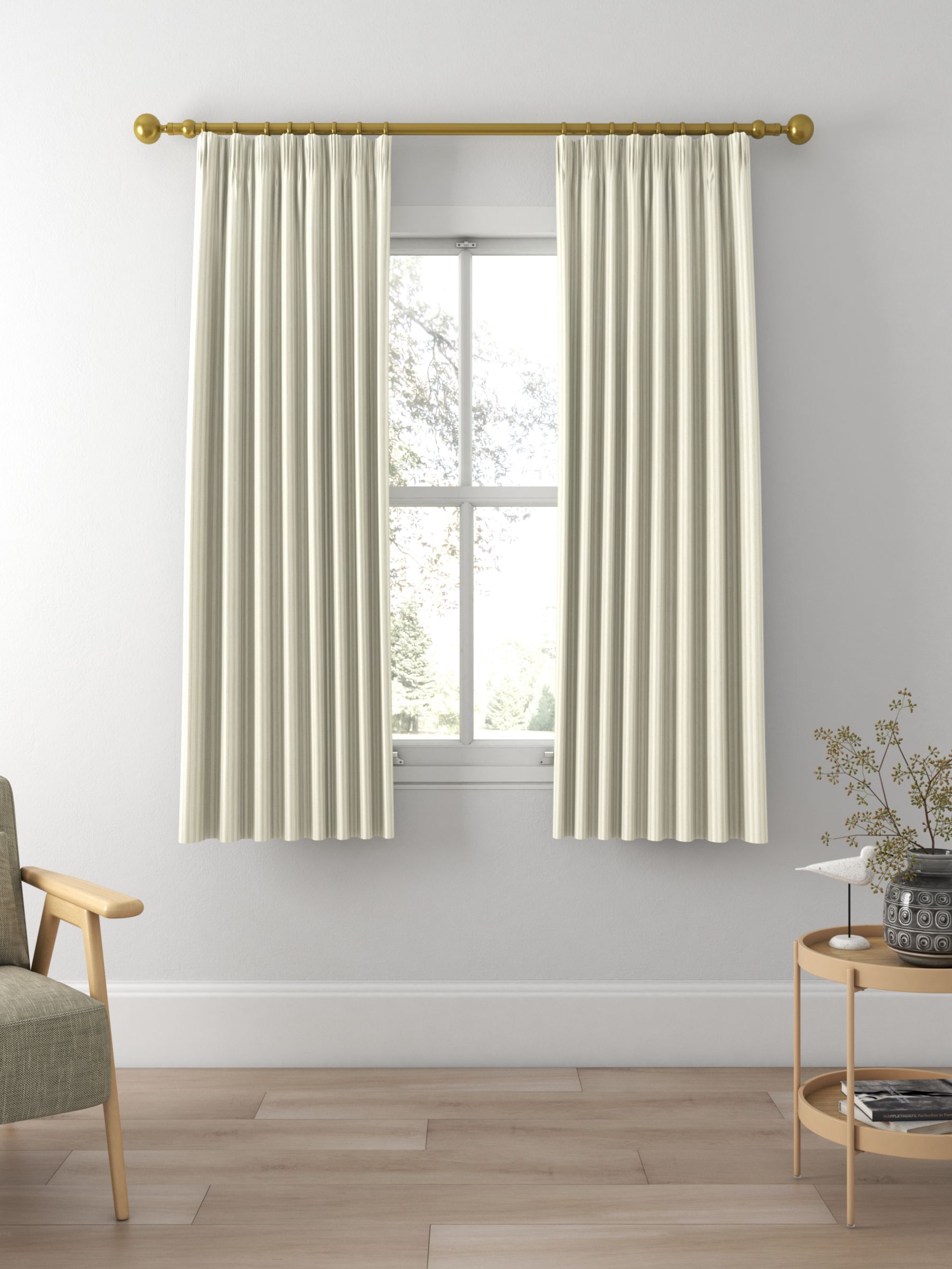 Sanderson Melford Made to Measure Curtains, Natural