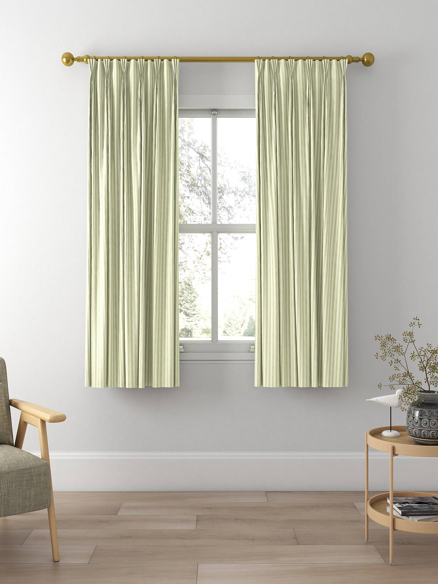 Sanderson Melford Made to Measure Curtains, Sage
