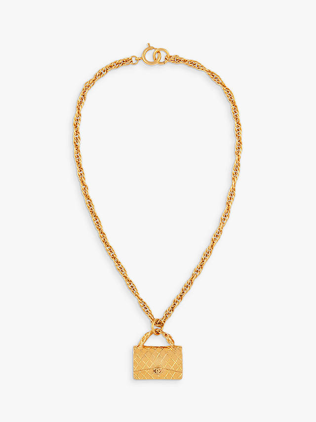 Susan Caplan Vintage Chanel Quilted Bag Pendant Necklace