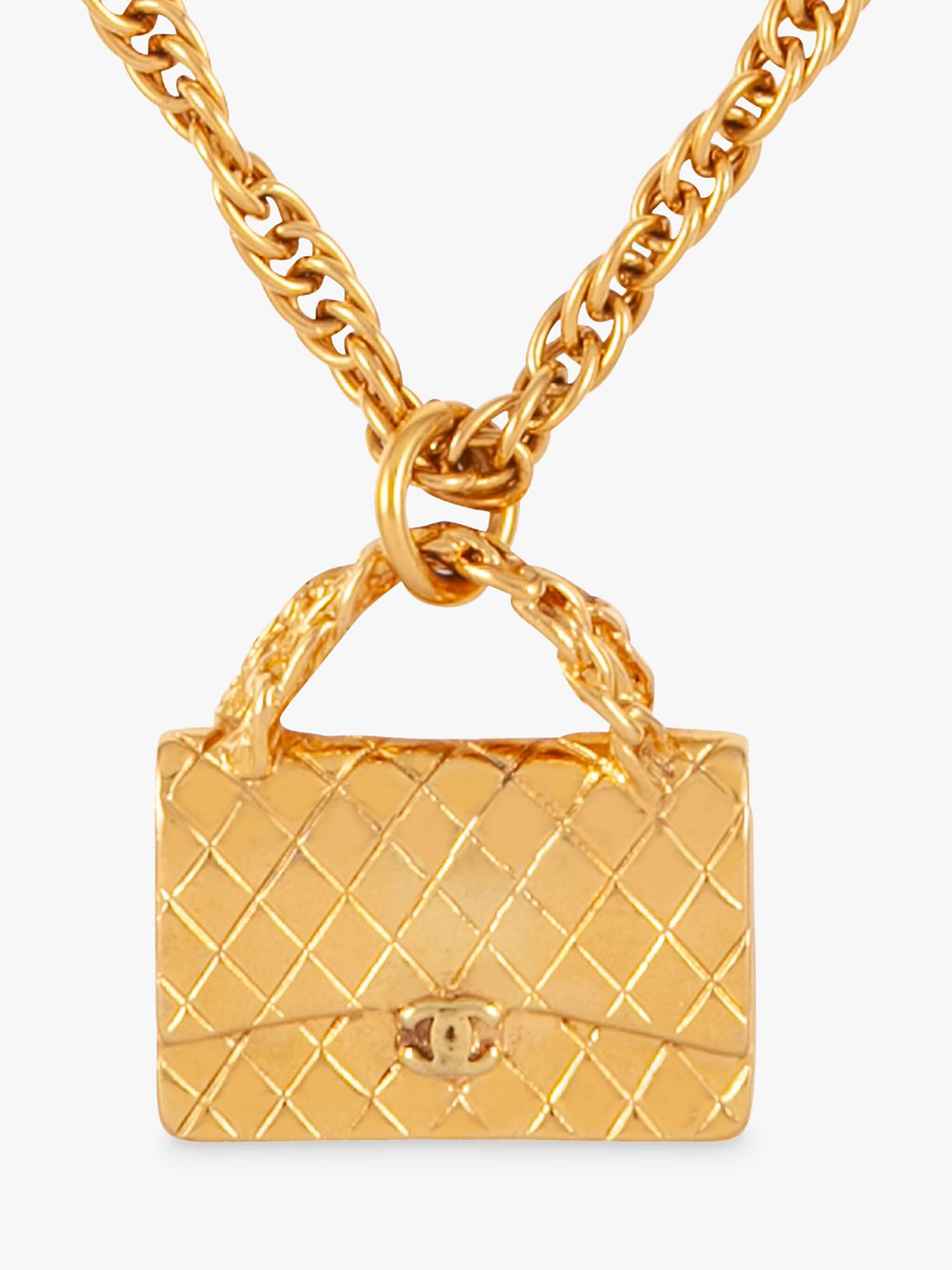 Buy Susan Caplan Vintage Chanel Quilted Bag Pendant Necklace Online at johnlewis.com
