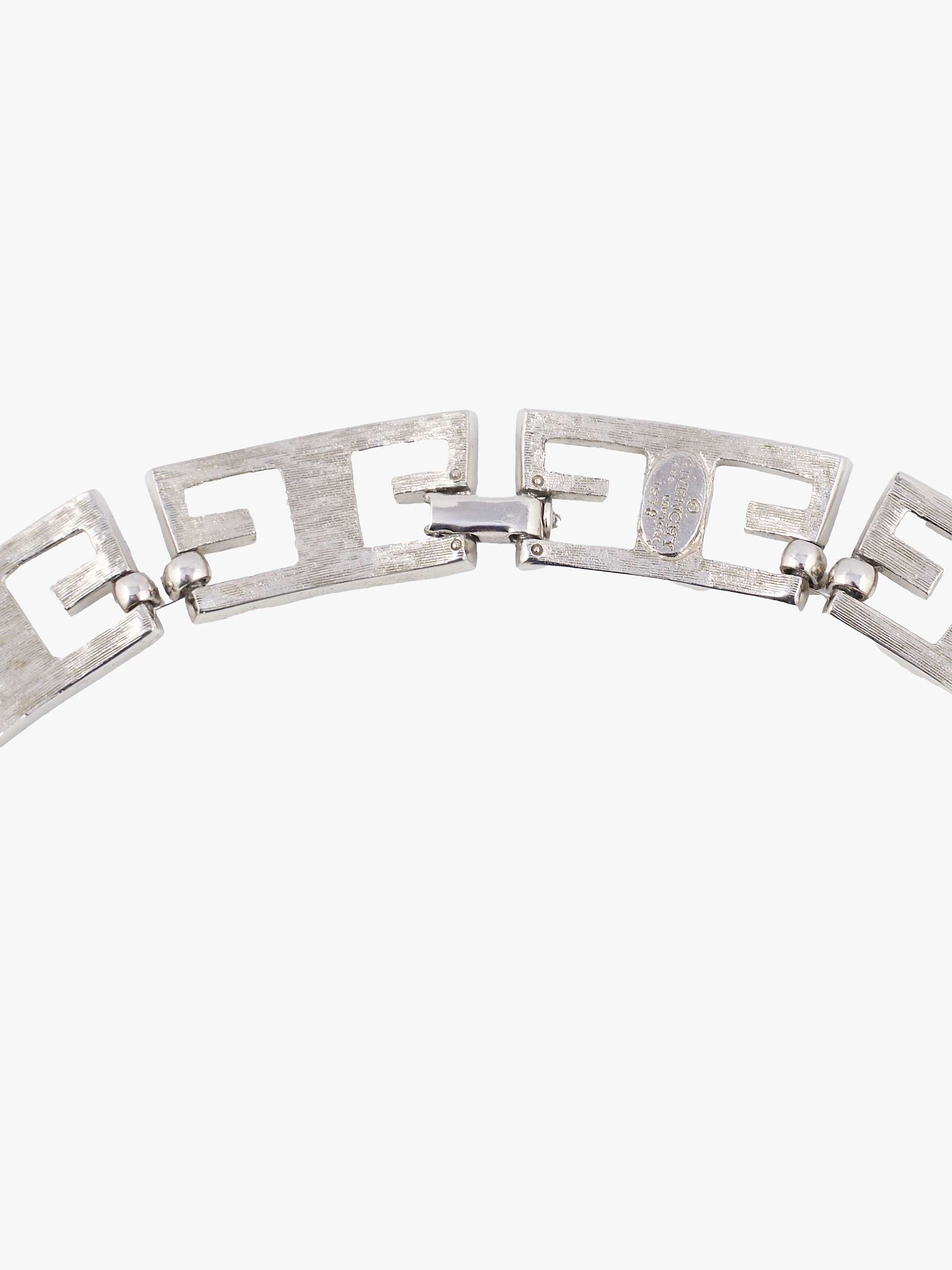 Buy Susan Caplan Vintage Givenchy Logo Link Collar Necklace, Silver Online at johnlewis.com