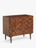 John Lewis + Swoon Franklin 3 Drawer Chest, Dark Brown