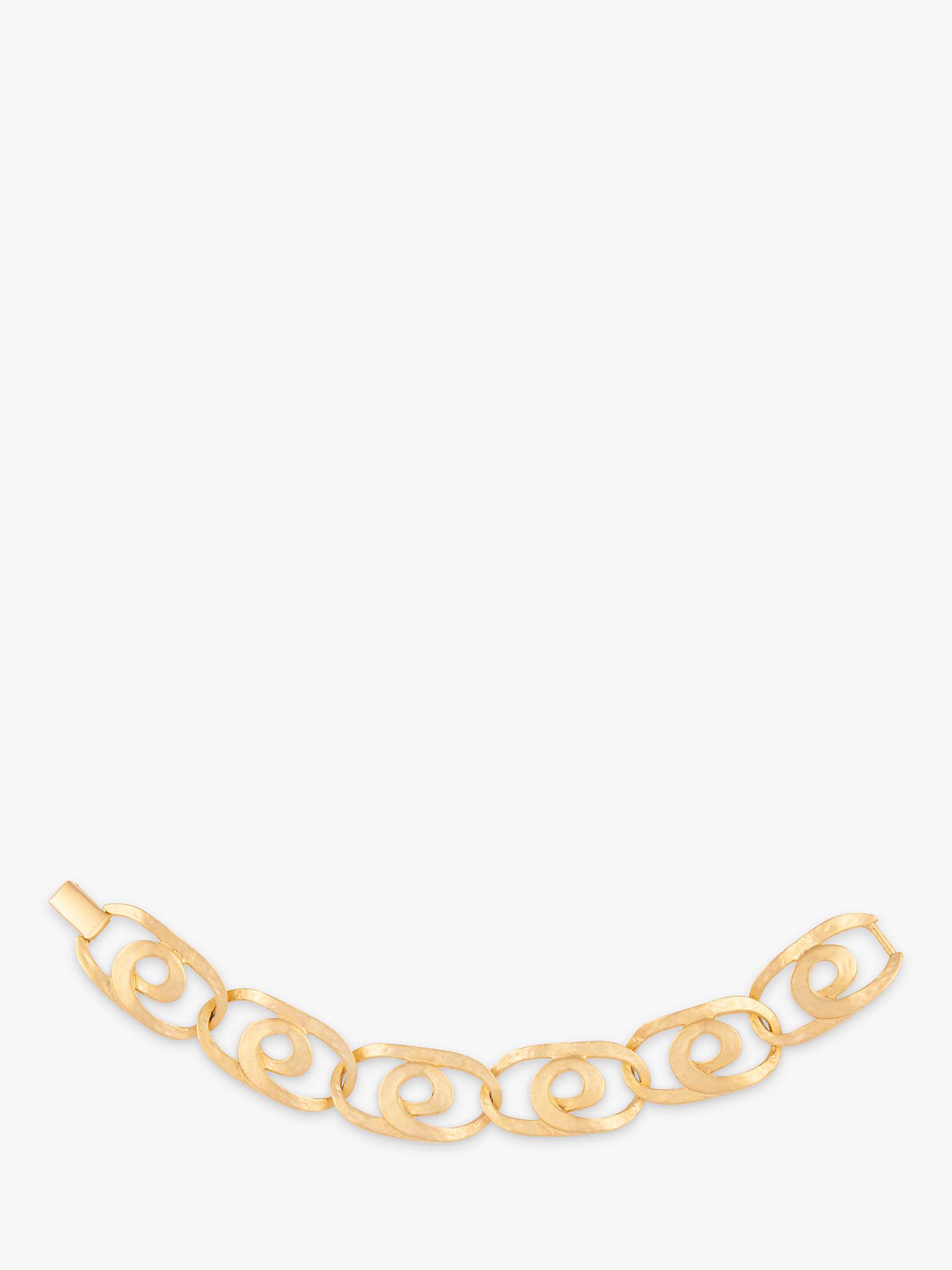Buy Susan Caplan Vintage Rediscovered Collection Swirl Link Chain Bracelet, Gold Online at johnlewis.com