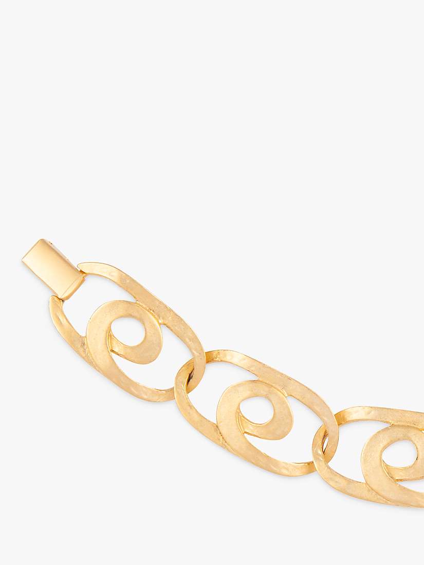 Buy Susan Caplan Vintage Rediscovered Collection Swirl Link Chain Bracelet, Gold Online at johnlewis.com