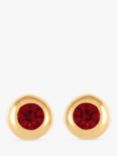 Susan Caplan Vintage Rediscovered Collection Swarovski Crystal Stud Earrings, Gold/Red