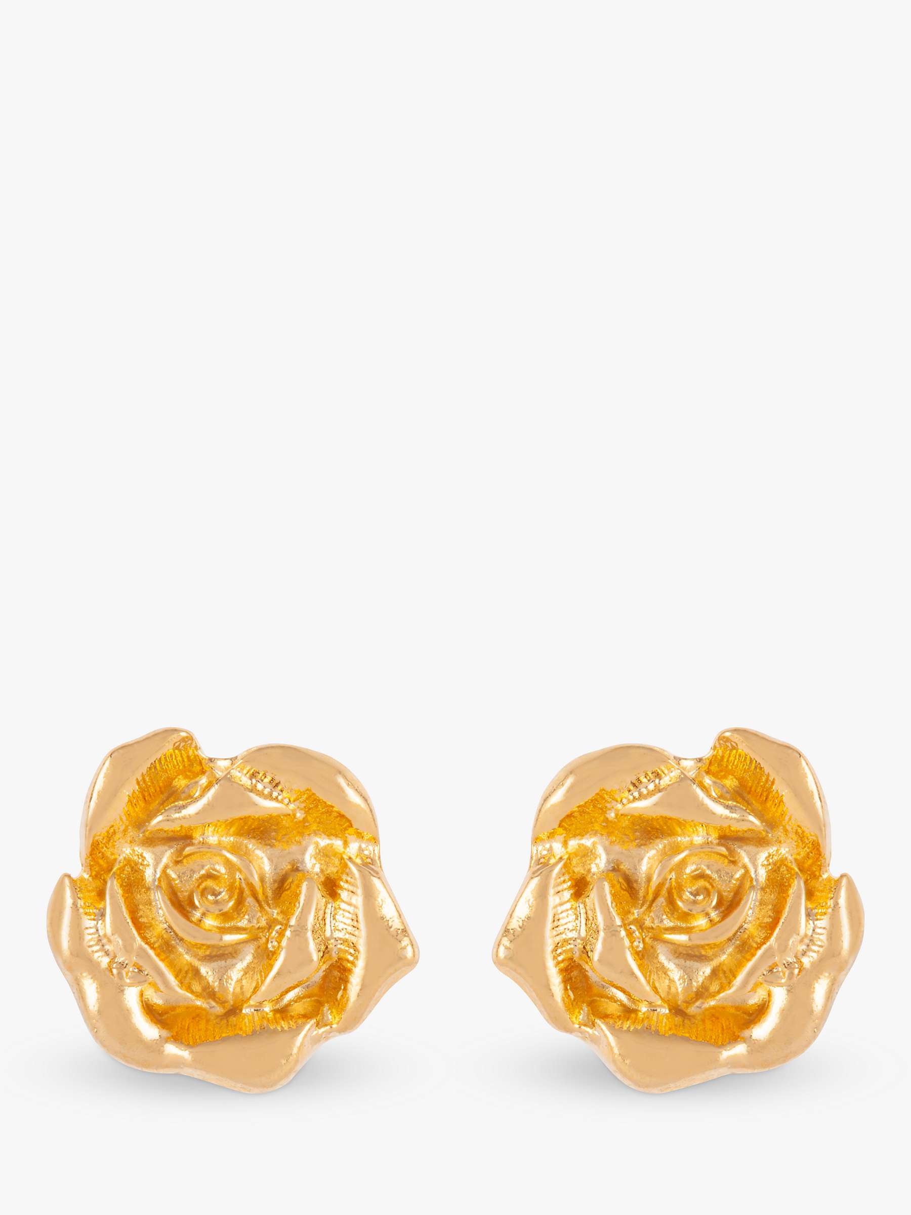 Buy Susan Caplan Vintage Rediscovered Collection Rose Stud Earrings, Gold Online at johnlewis.com