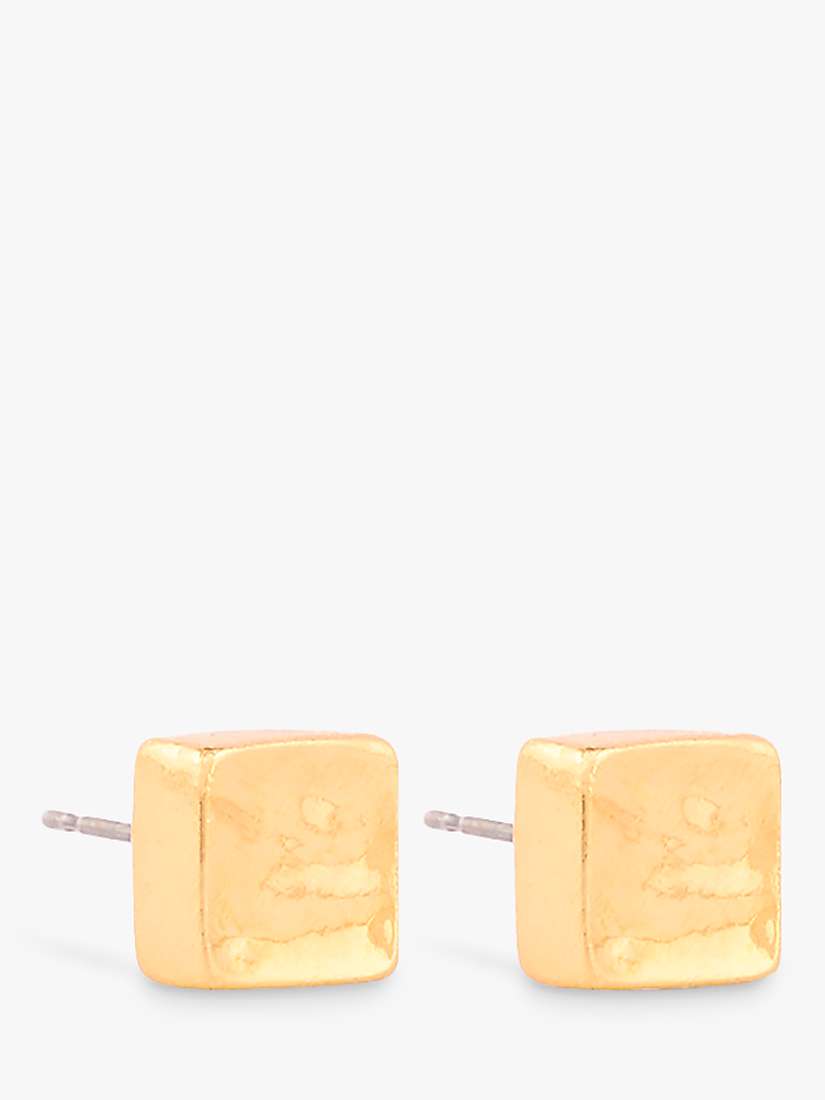Buy Susan Caplan Vintage Rediscovered Collection Gold Plated Square Stud Earrings, Gold Online at johnlewis.com
