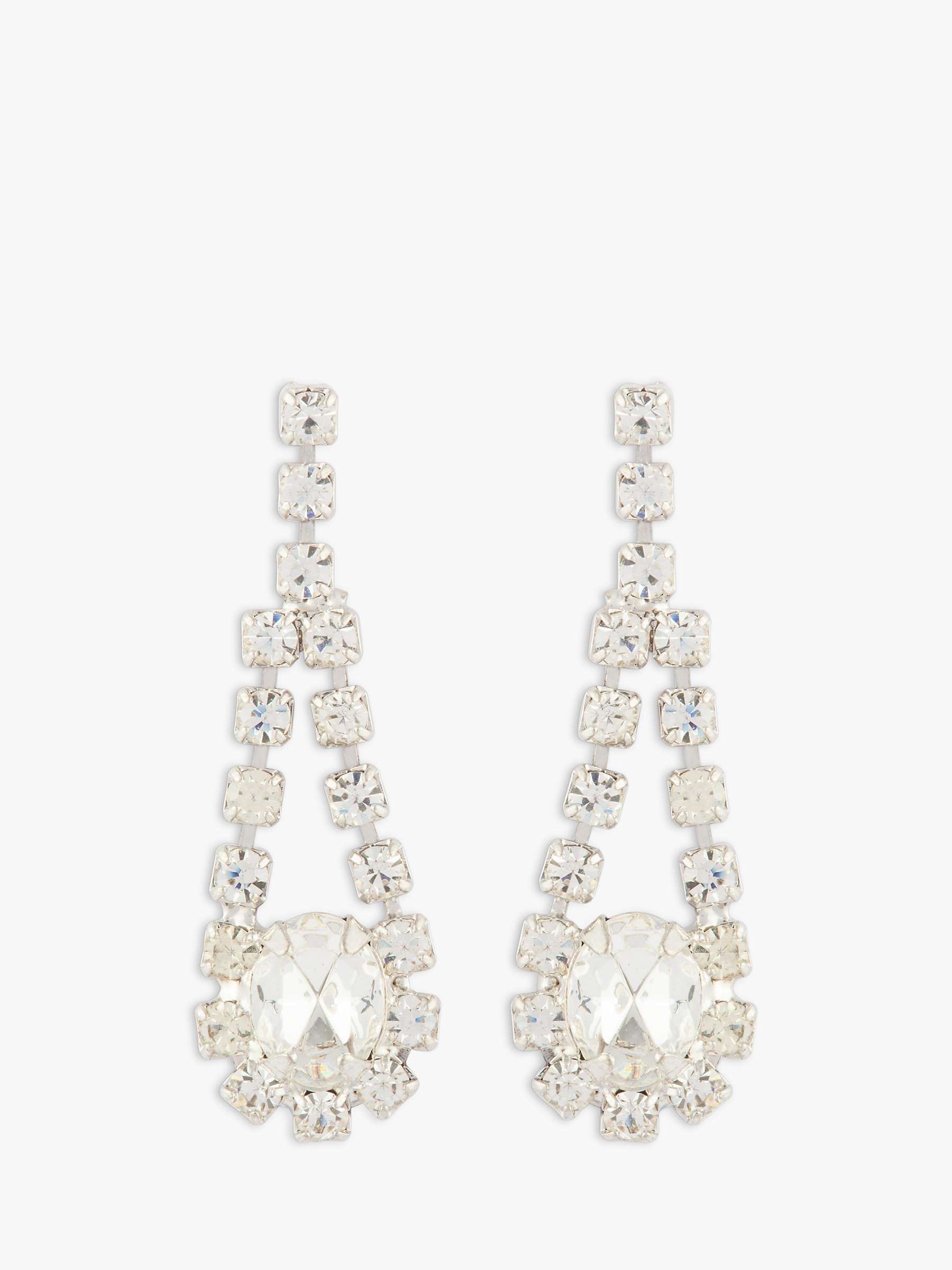 Buy Susan Caplan Vintage Rediscovered Collection Swarovski Crystal Drop Earrings, Silver Online at johnlewis.com