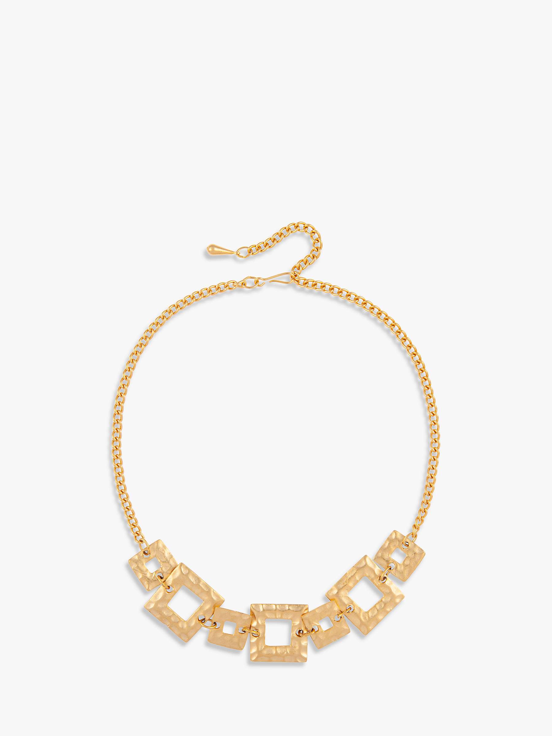 Buy Susan Caplan Vintage Rediscovered Collection Geometric Links Chain Necklace, Gold Online at johnlewis.com