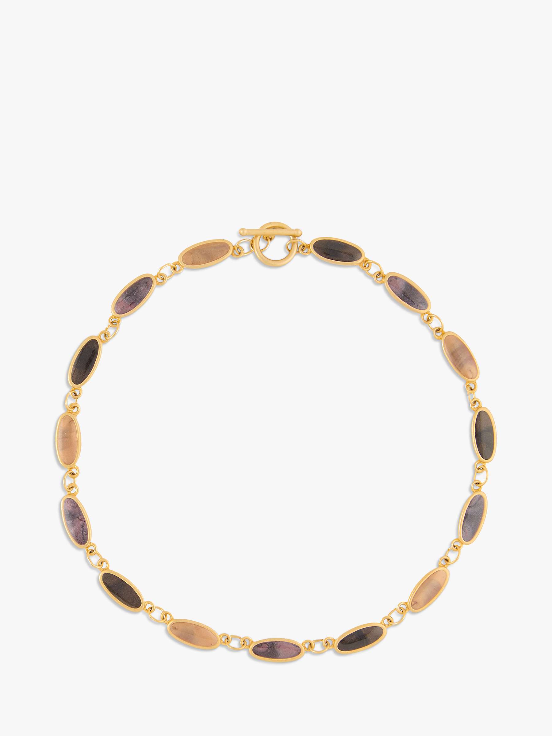 Buy Susan Caplan Shaded Topaz Oval Stone Necklace, Gold Online at johnlewis.com