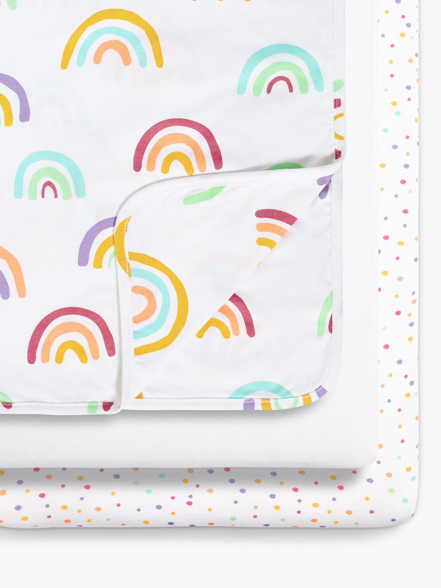 Snuz SnuzPod4 Fitted Sheets - 2 Pack Multi Rainbow