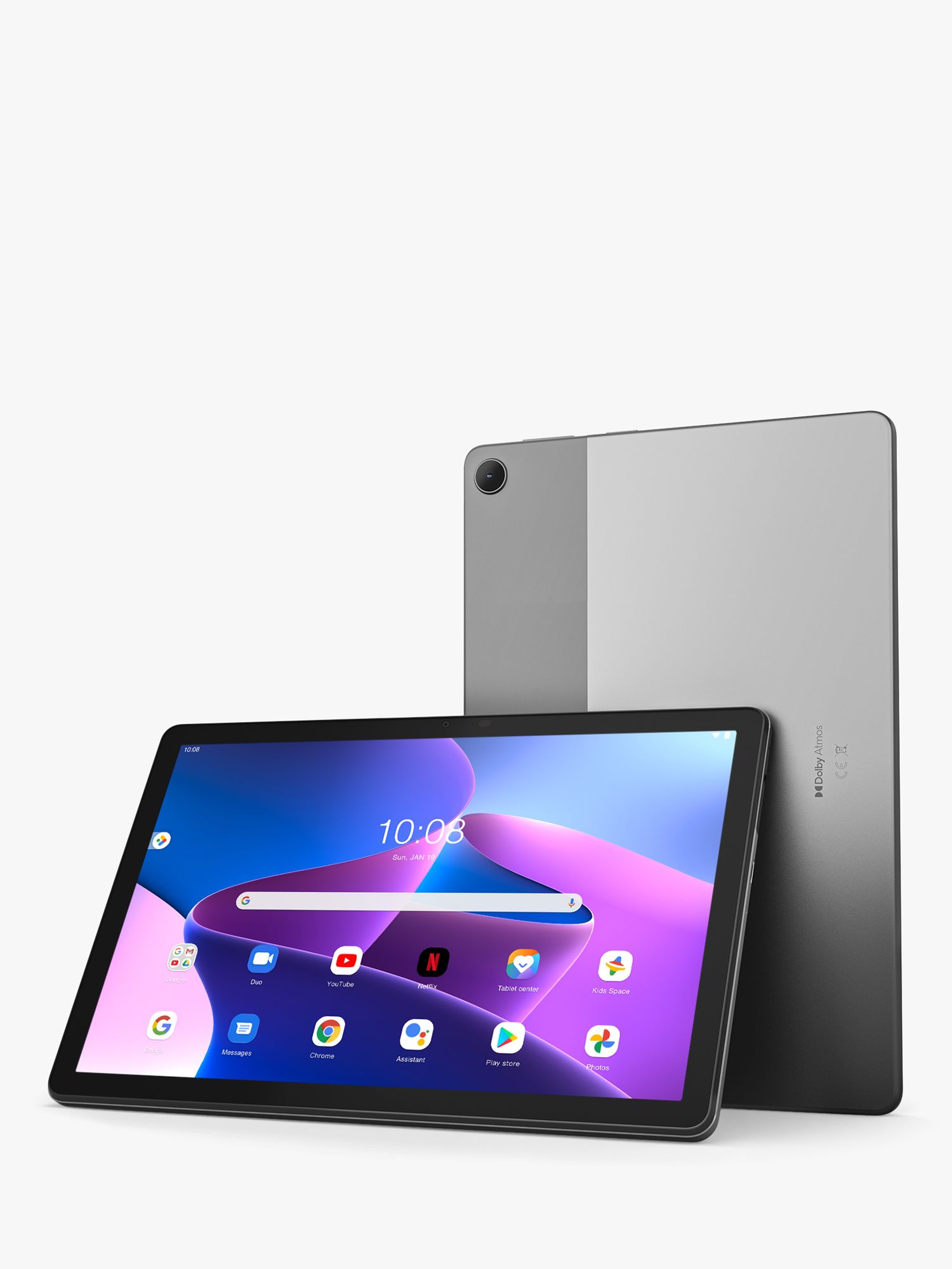 Lenovo Tab M10 ZAAE0128GB Tablet (3rd Generation), Android, 4GB RAM, 64GB  eMMC, 10.1”, Storm Grey with Bumper Case