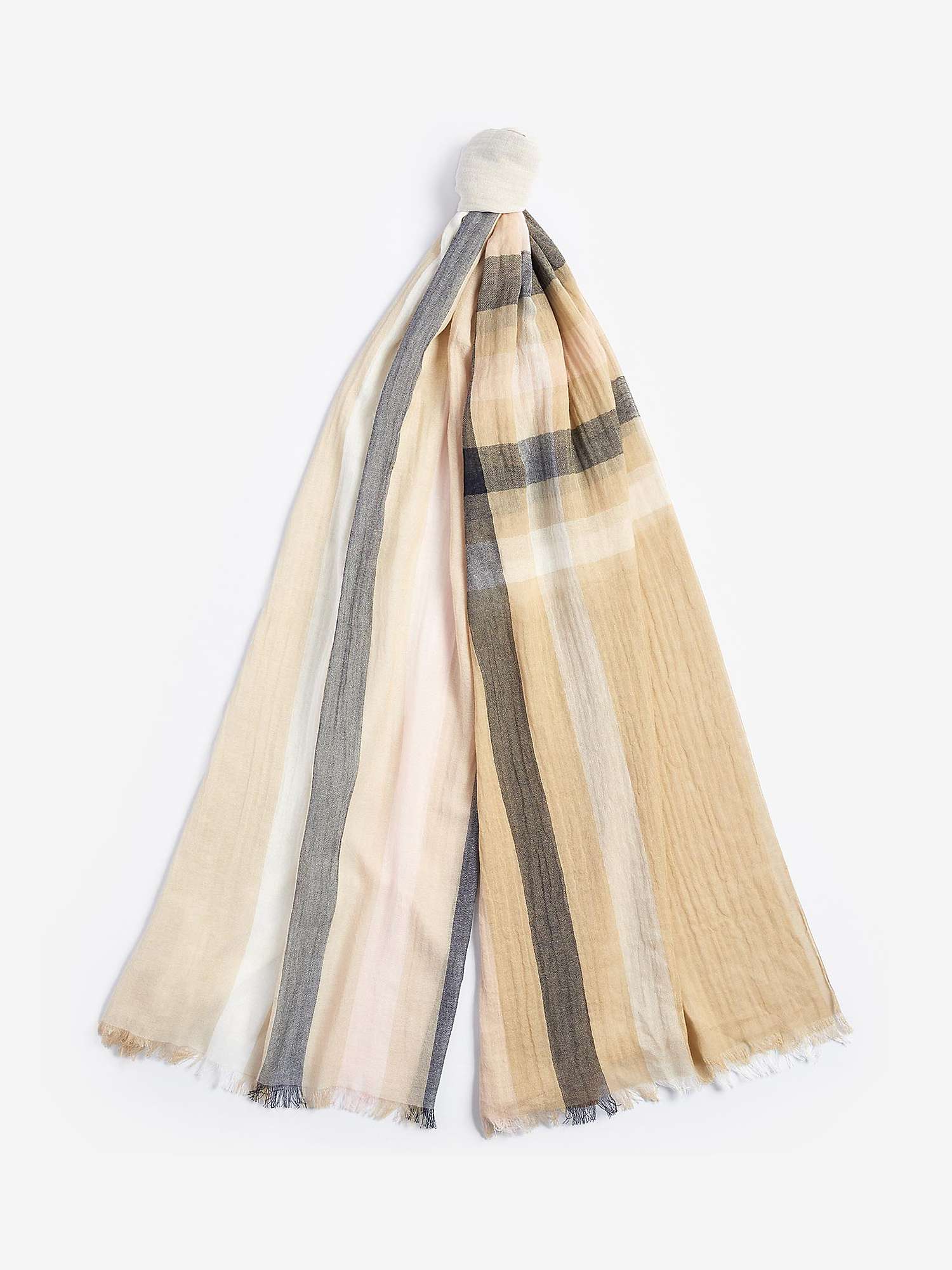 Buy Barbour Bethany Stripe Cotton Scarf, Multi Online at johnlewis.com