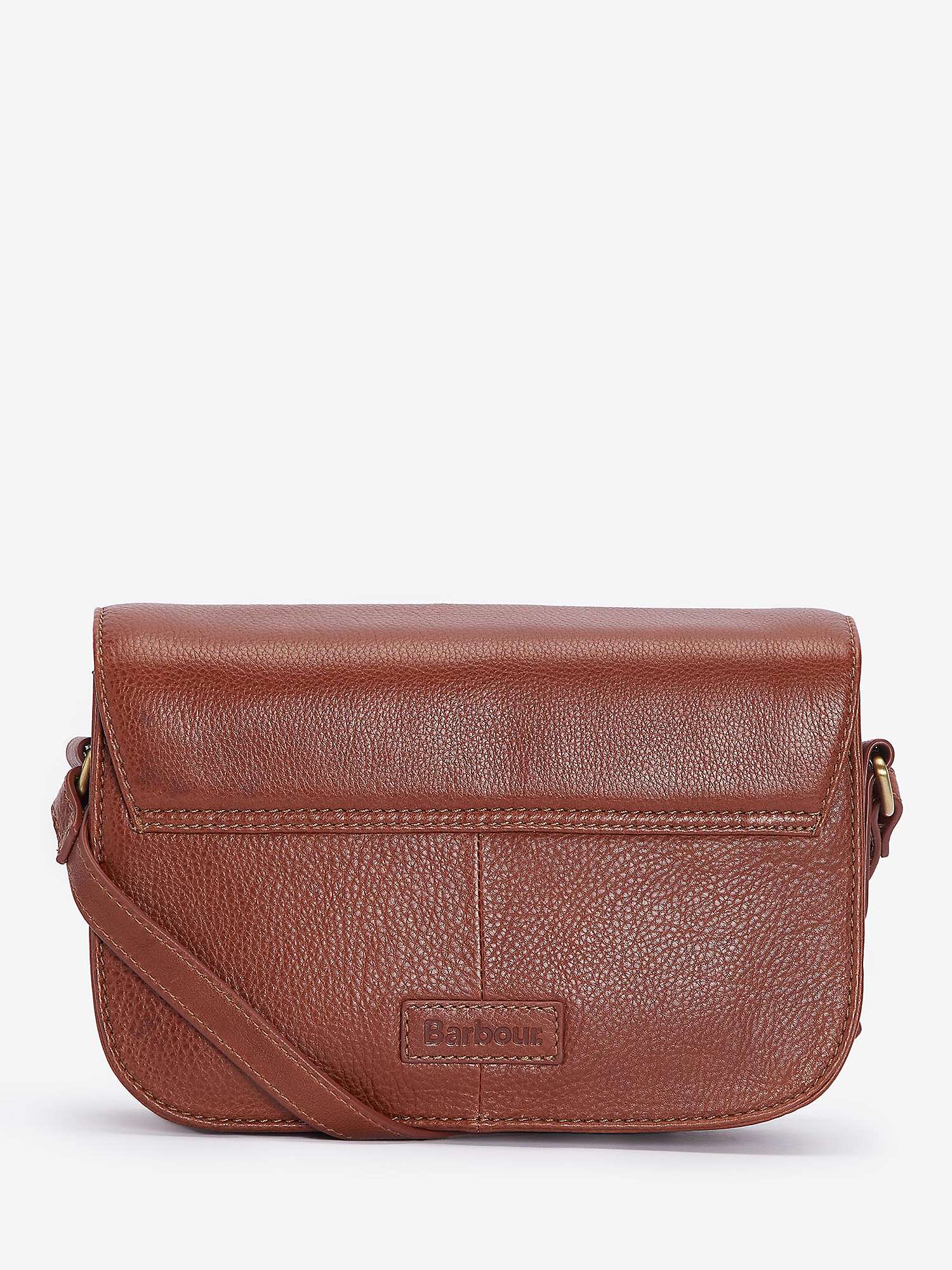 Buy Barbour Isla Leather Cross Body Bag, Brown Online at johnlewis.com