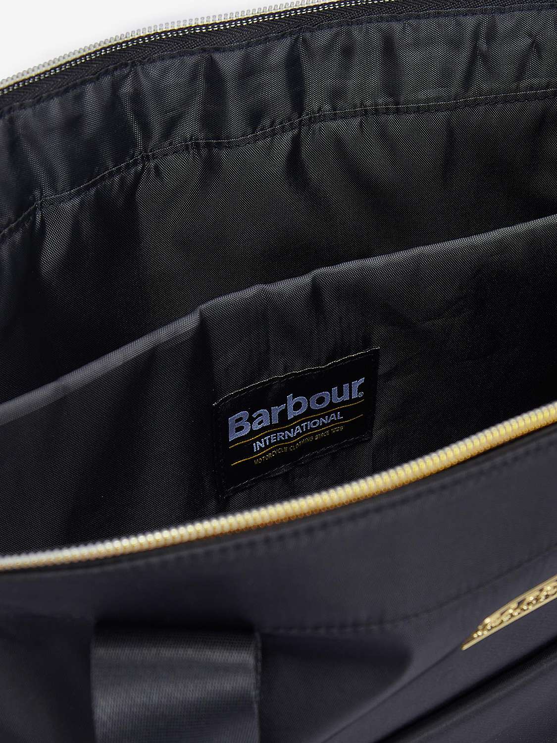 Buy Barbour International Qualify Tote Bag, Black Online at johnlewis.com