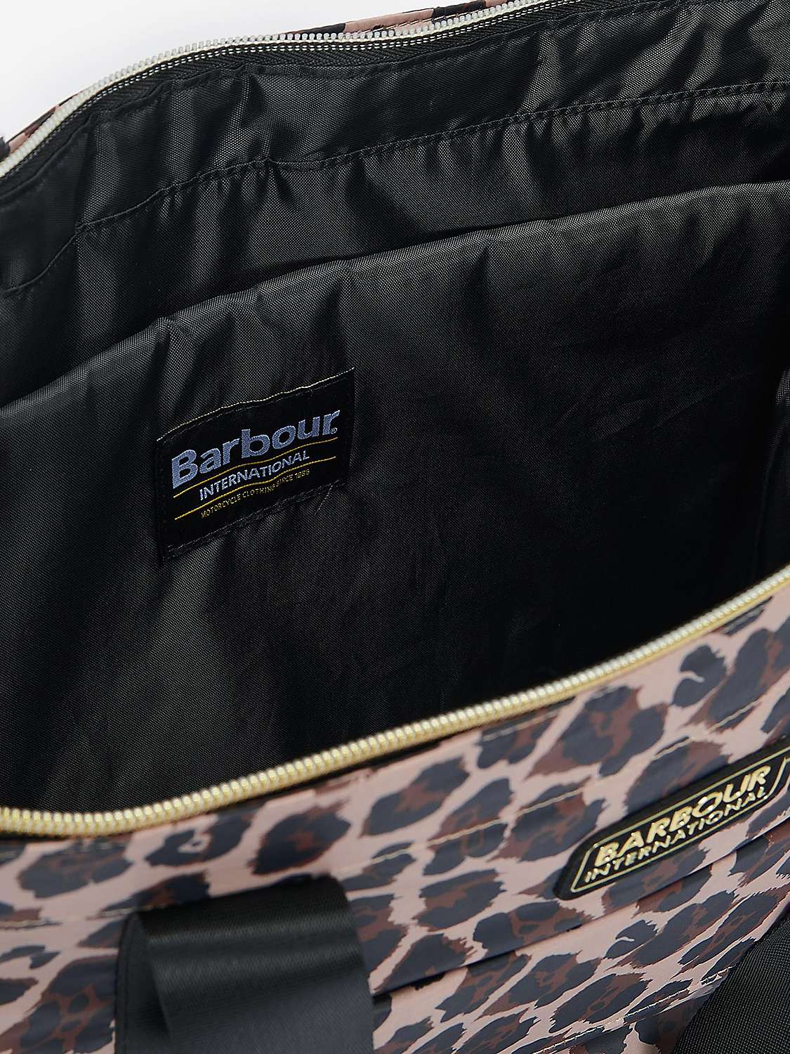 Buy Barbour International Boulevard Jaguar Print Tote Bag, Beige/Multi Online at johnlewis.com