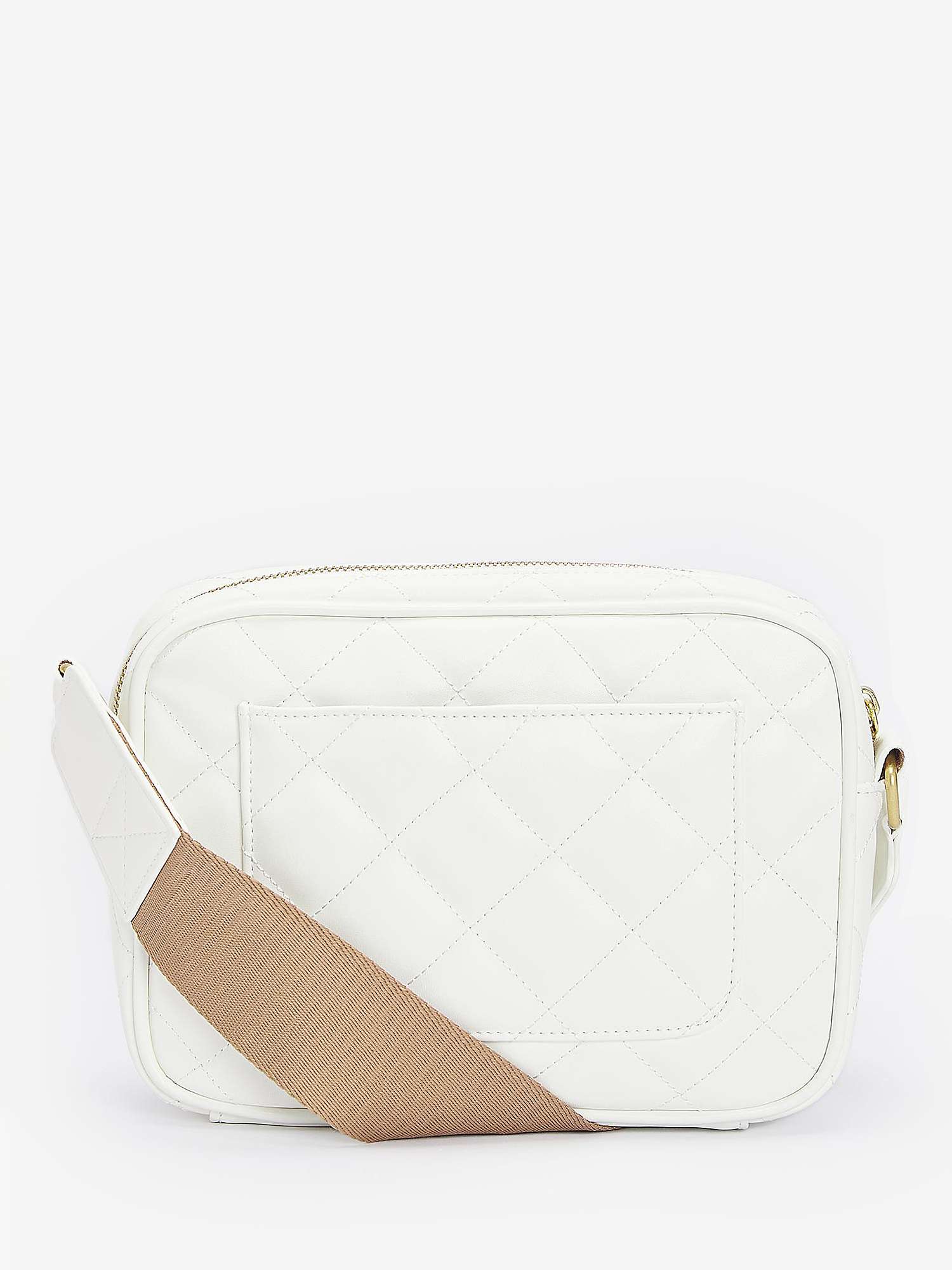 Buy Barbour International Sloane Quilted Crossbody Bag, White Online at johnlewis.com