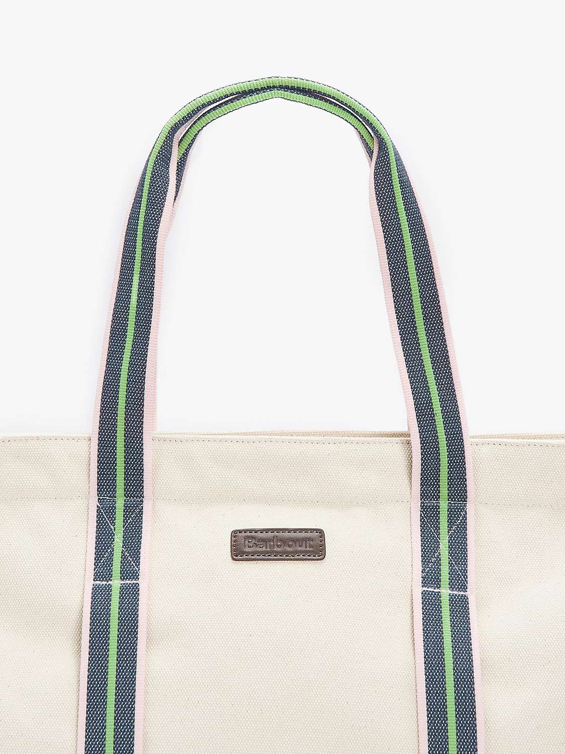 Buy Barbour Madison Cotton Canvas Tote Bag, Beige Online at johnlewis.com