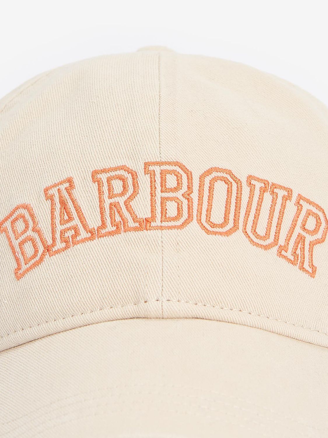 Buy Barbour Emily Sports Cap, White/Orange Online at johnlewis.com