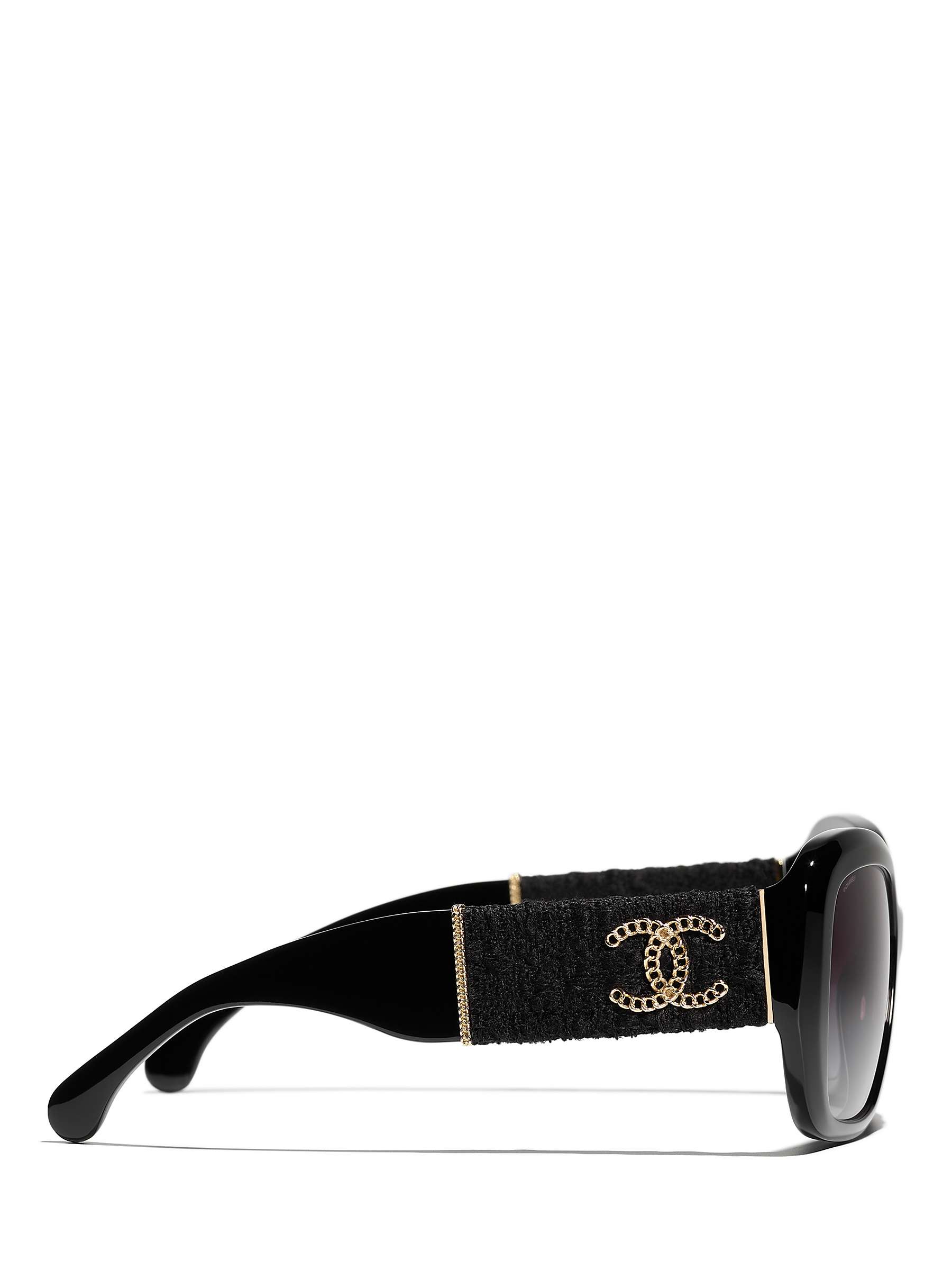 Buy CHANEL Square Sunglasses CH5512 Black/Lilac Gradient Online at johnlewis.com