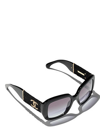 CHANEL Square Sunglasses CH5512 Black/Lilac Gradient