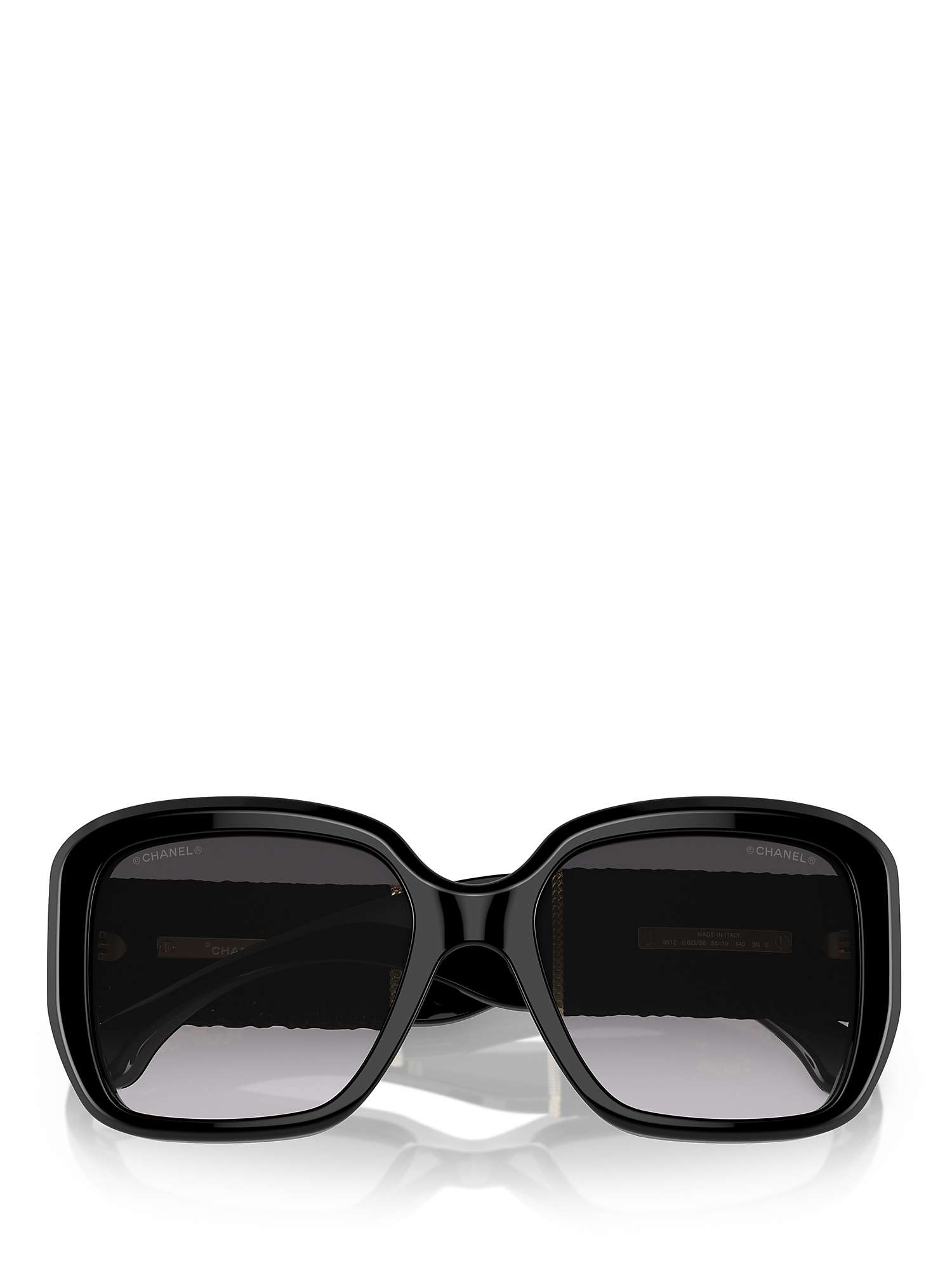 Buy CHANEL Square Sunglasses CH5512 Black/Lilac Gradient Online at johnlewis.com