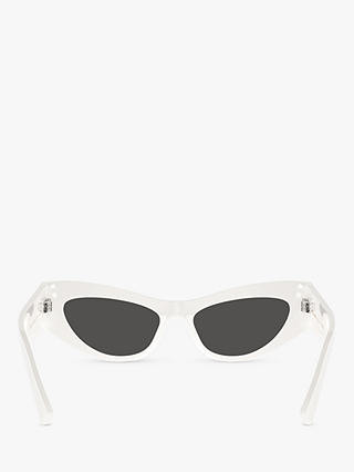 Dolce & Gabbana DG4450 Women's Cat's Eye Sunglasses, White/Grey