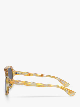 Dolce & Gabbana DG4452 Men's Aviator Sunglasses, Yellow Tortoise/Blue