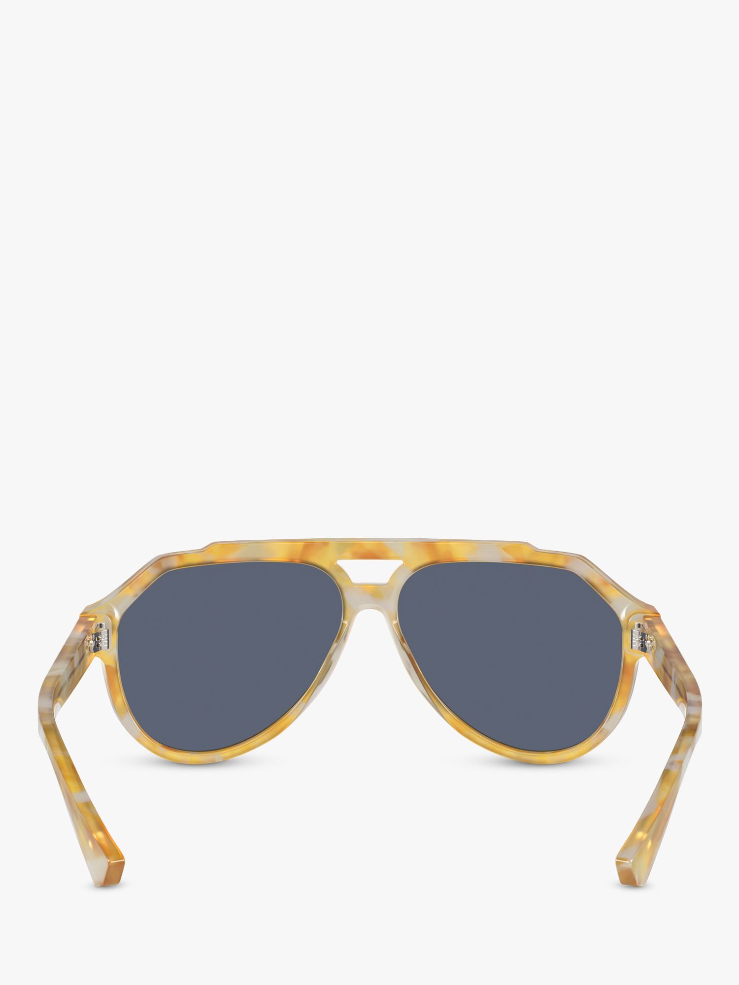 Buy Dolce & Gabbana DG4452 Men's Aviator Sunglasses, Yellow Tortoise/Blue Online at johnlewis.com