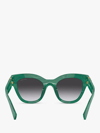 Miu Miu MU 01YS Women's Square Sunglasses, Green/Grey Gradient
