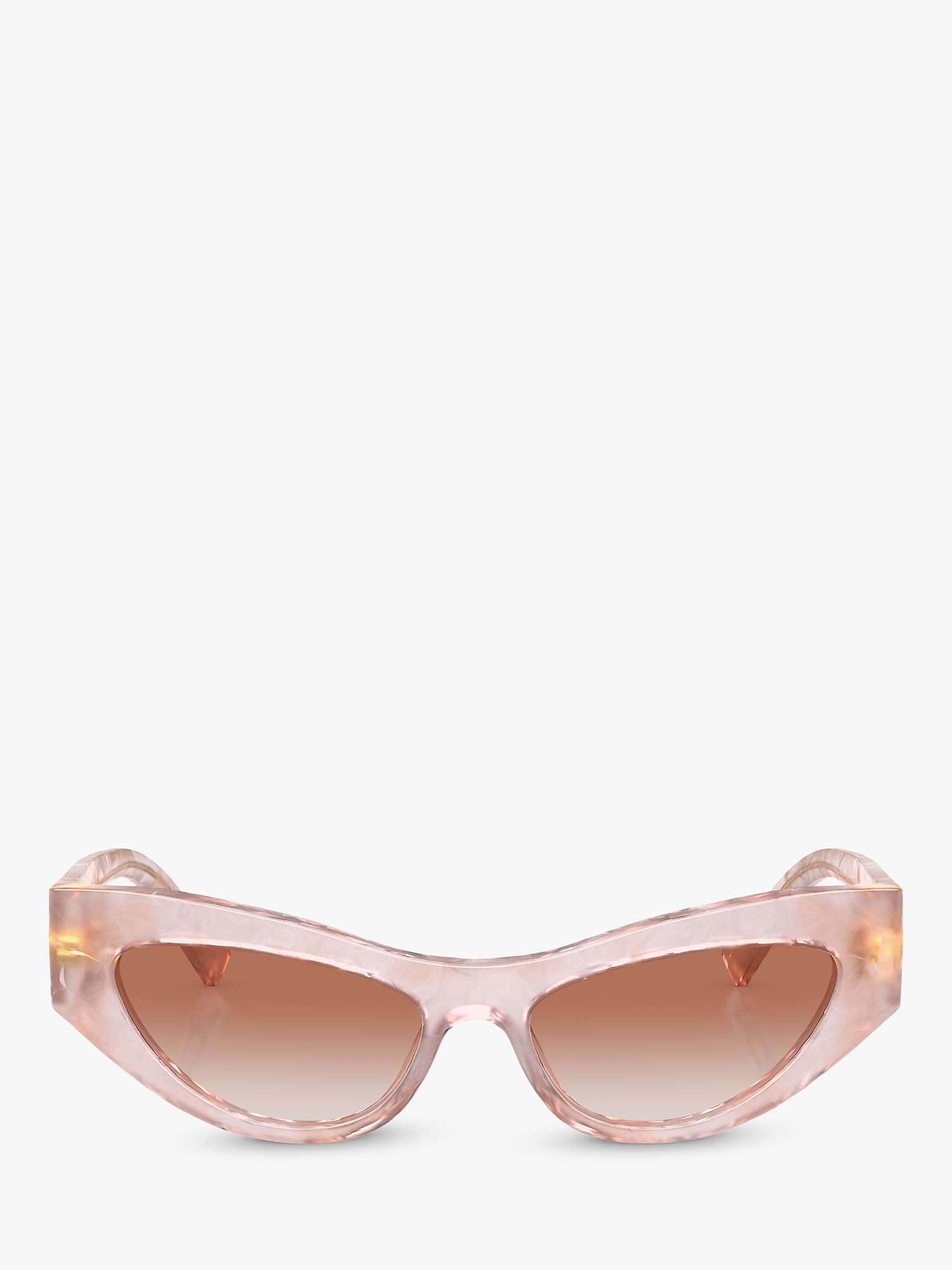 Buy Dolce & Gabbana DG4450 Women's Cat's Eye Sunglasses, Madre Perla Pink/Brown Gradient Online at johnlewis.com