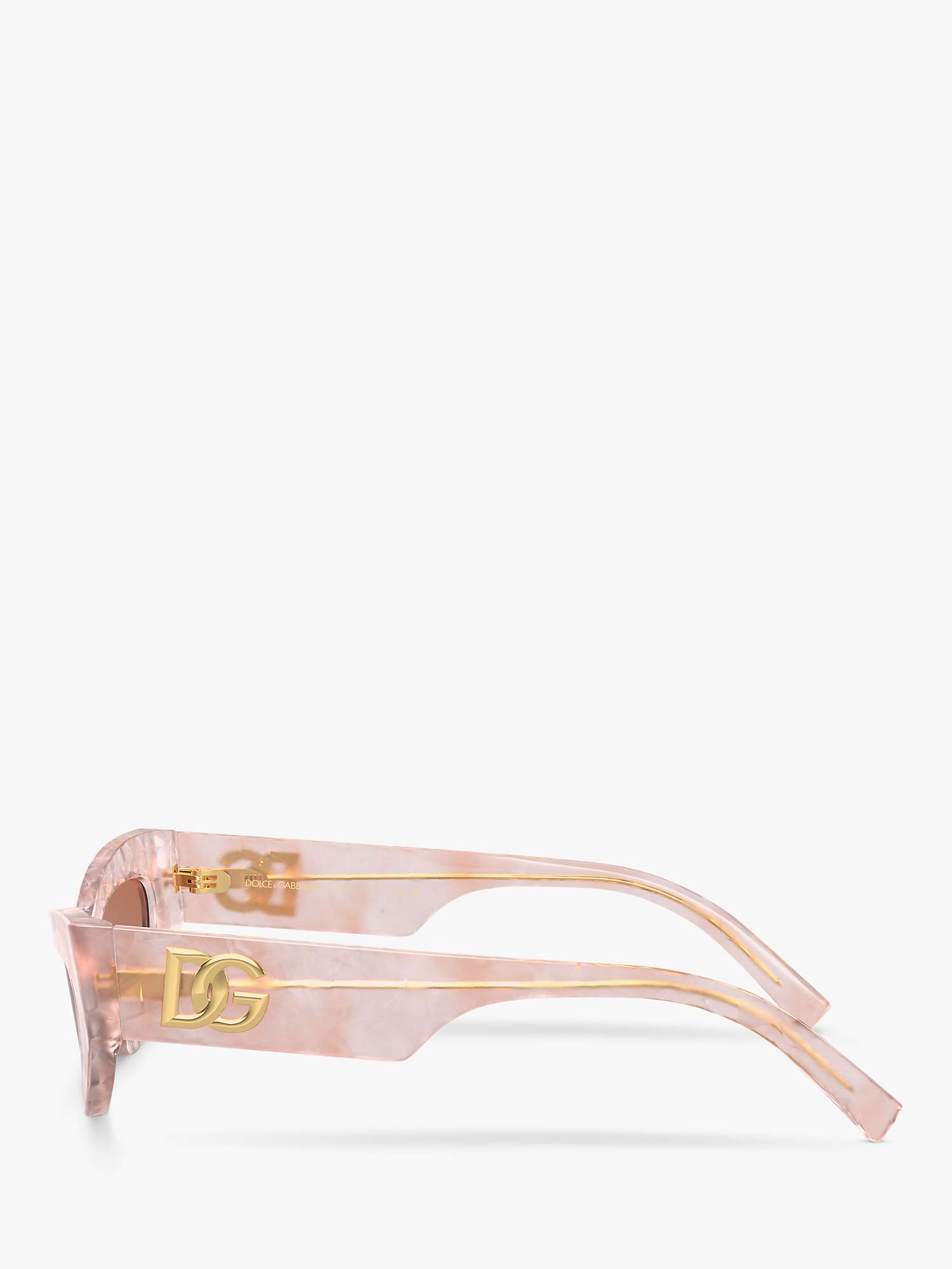 Buy Dolce & Gabbana DG4450 Women's Cat's Eye Sunglasses, Madre Perla Pink/Brown Gradient Online at johnlewis.com