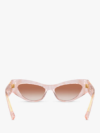 Dolce & Gabbana DG4450 Women's Cat's Eye Sunglasses, Madre Perla Pink/Brown Gradient