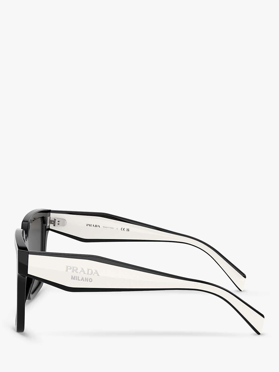 Buy Prada PR 24ZS Women's Square Sunglasses, Black Online at johnlewis.com