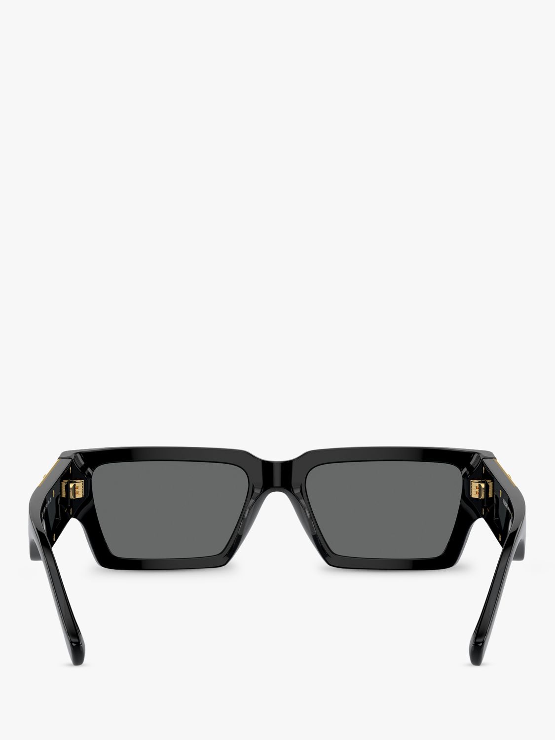 Buy Versace VE4459 Unisex Rectangular Sunglasses, Black/Grey Online at johnlewis.com