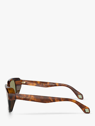 Giorgio Armani AR8194U Men's Square Sunglasses, Havana Red/Opaline Olive Green